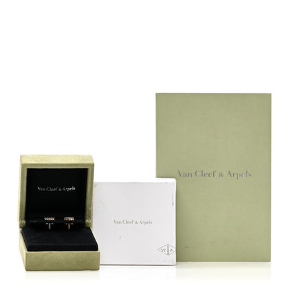 Van Cleef & Arpels 18K Rose Gold Carnelian Sweet Alhambra Earrings 5 of 5