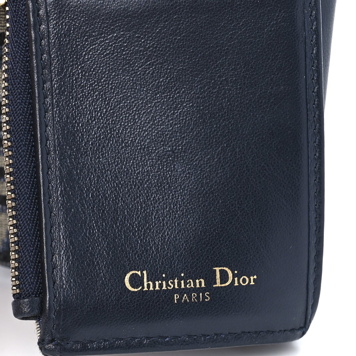 Oblique Saddle Lotus Wallet Blue