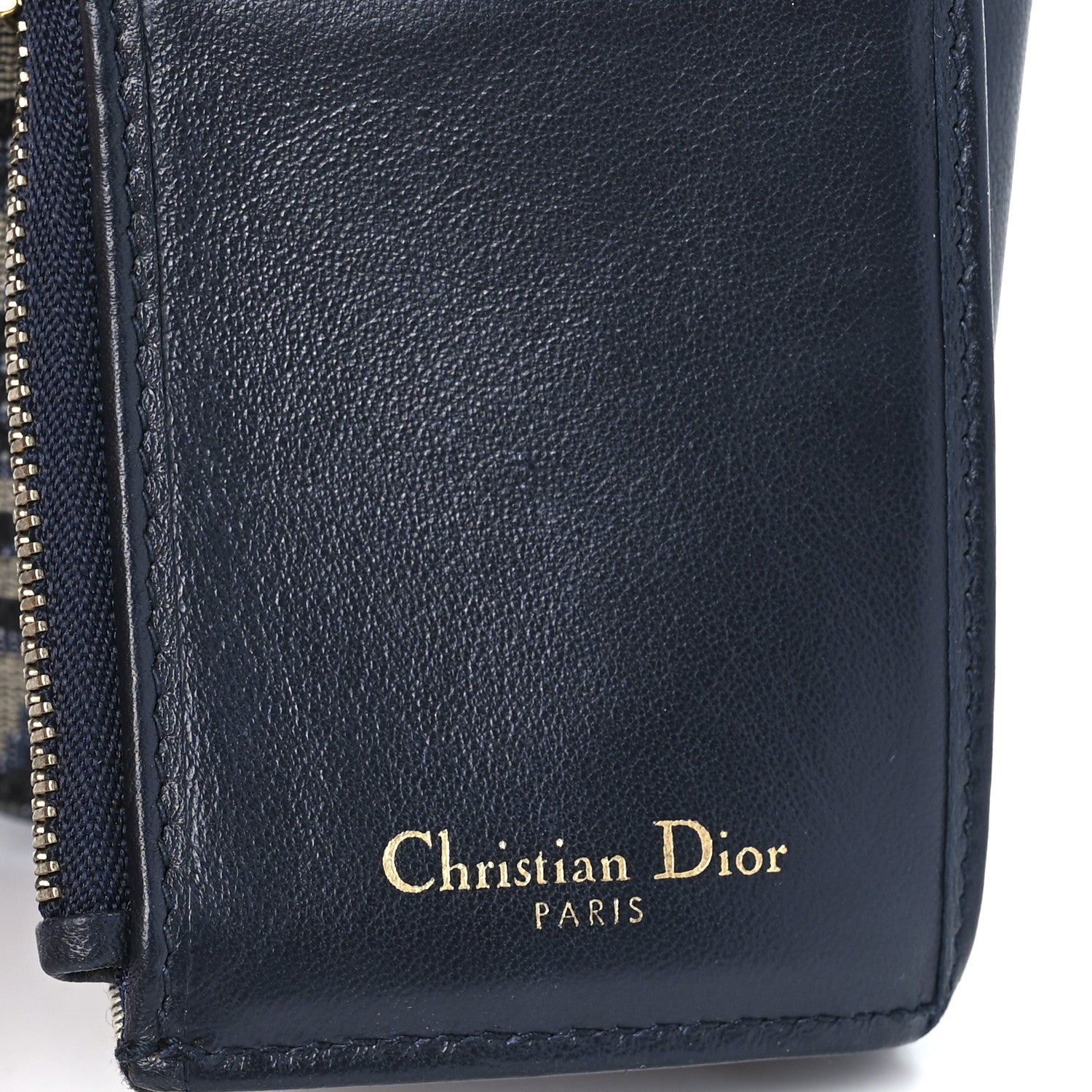 Christian Dior Oblique Saddle Lotus Wallet Blue 8 of 11