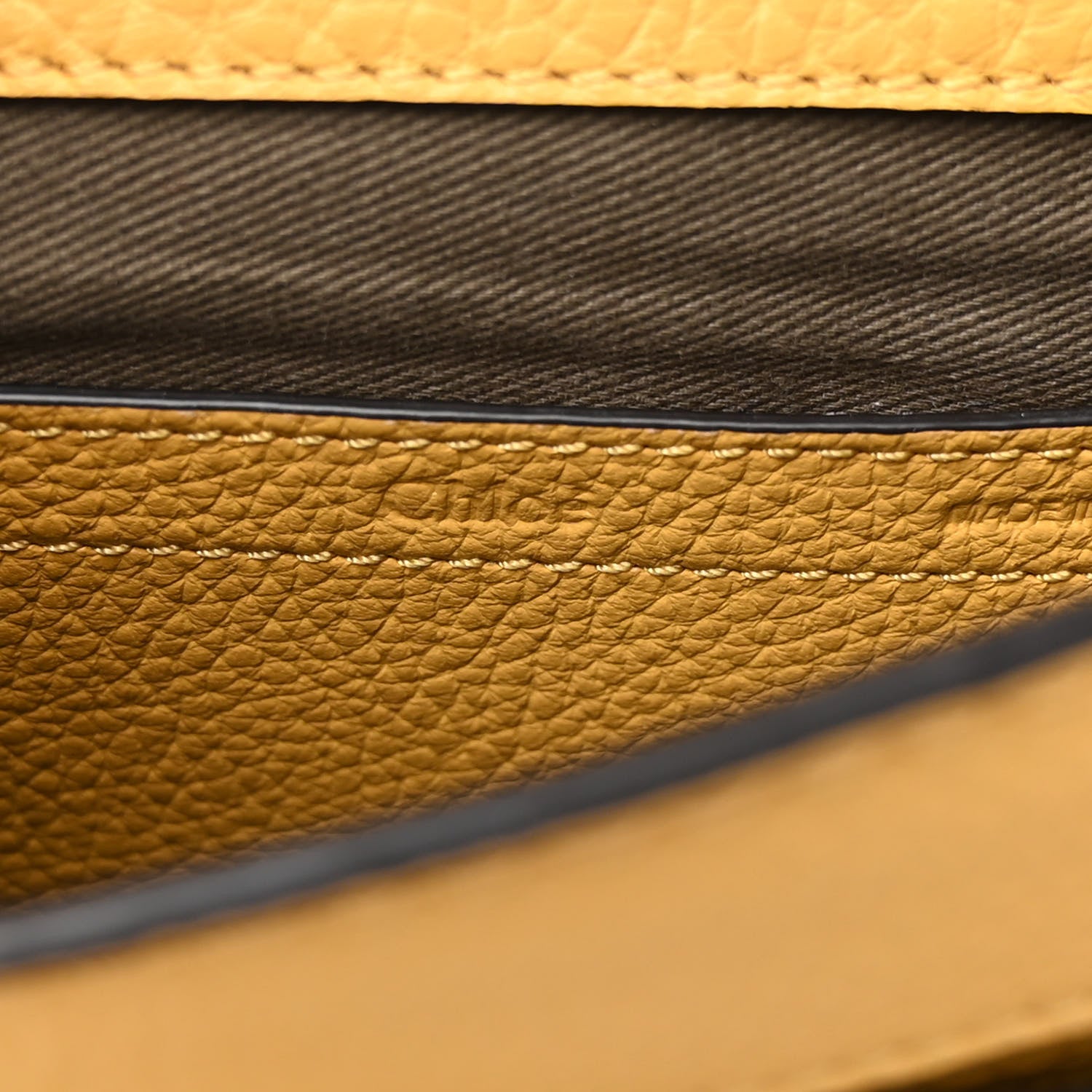 Chloe Calfskin Mini Marcie Round Crossbody Bag Dusty Yellow 6 of 9