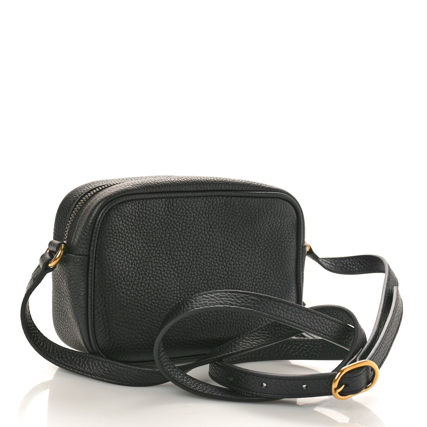 Pebbled Calfskin Mini Soho Disco Bag Black