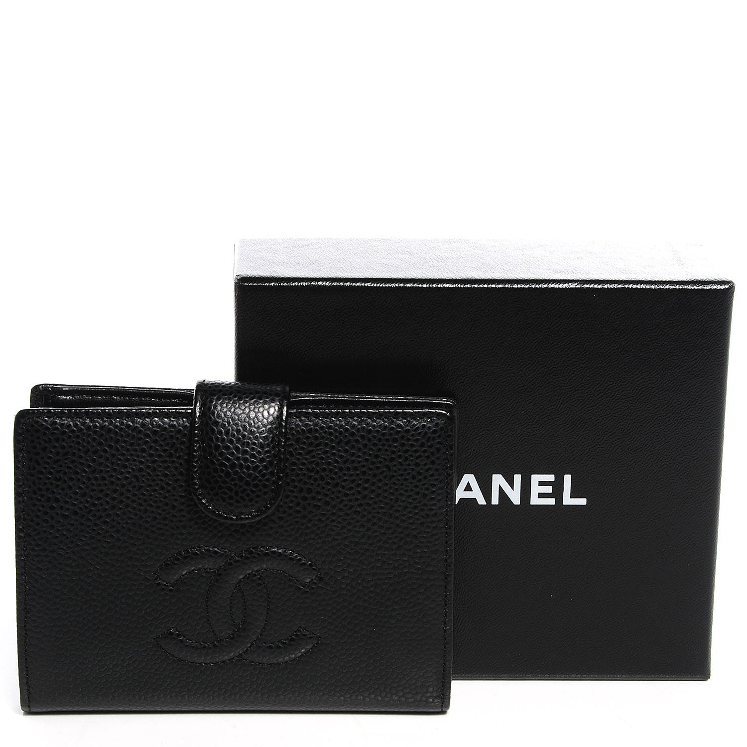 Chanel Caviar Timeless CC French Wallet Black 5 of 9