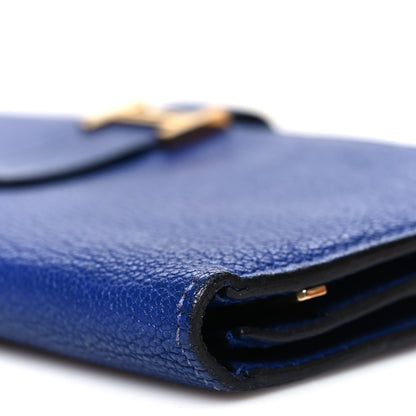 Hermes Chevre Mysore Bearn Gusset Wallet Bleu Electrique 12 of 15