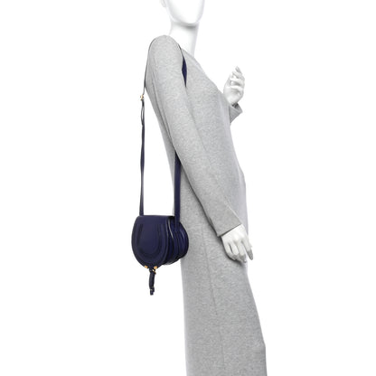 Chloe Calfskin Mini Marcie Round Crossbody Bag Storm Blue 2 of 11