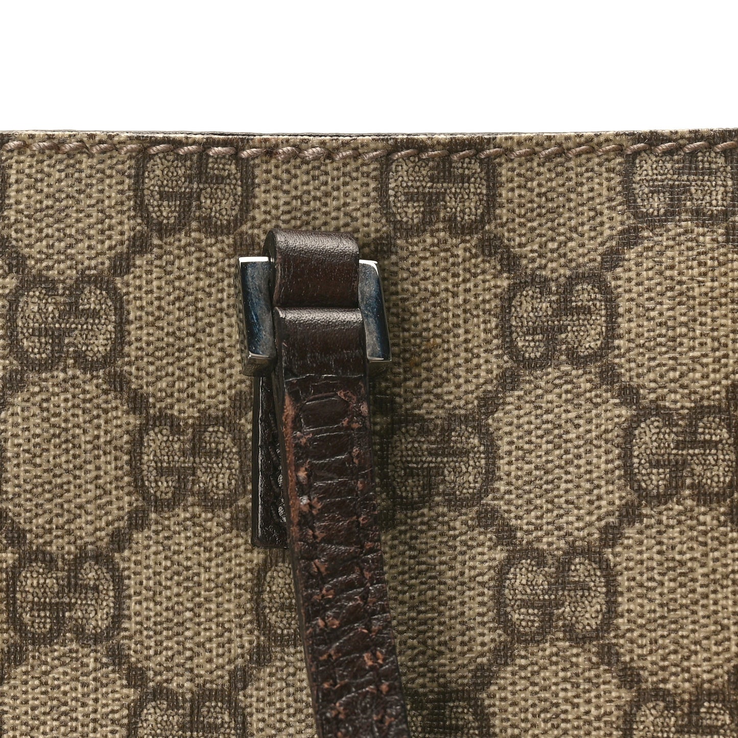 GG Supreme Monogram Mini Vertical Tote Dark Brown