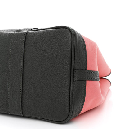 Hermes Toile Officier Negonda Garden Party 30 TPM Rose Azalee Vert Fonce 10 of 10