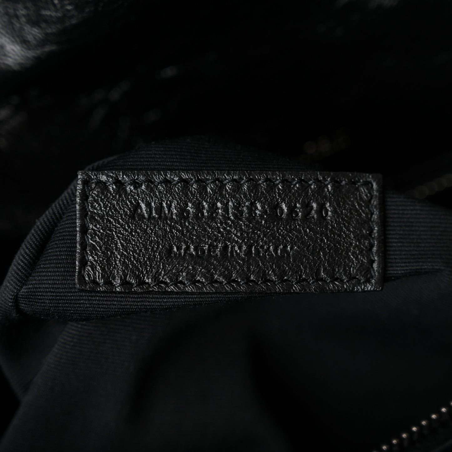 Crinkled Calfskin Matelasse Monogram Medium Niki Chain Satchel Black