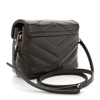 Saint Laurent Calfskin Y Quilted Monogram Toy Loulou Crossbody Bag Military Olive 2 of 18