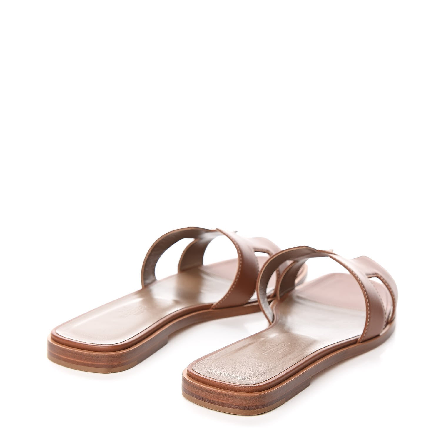 Hermes Box Calfskin Oran Sandals 39 Gold 4 of 9