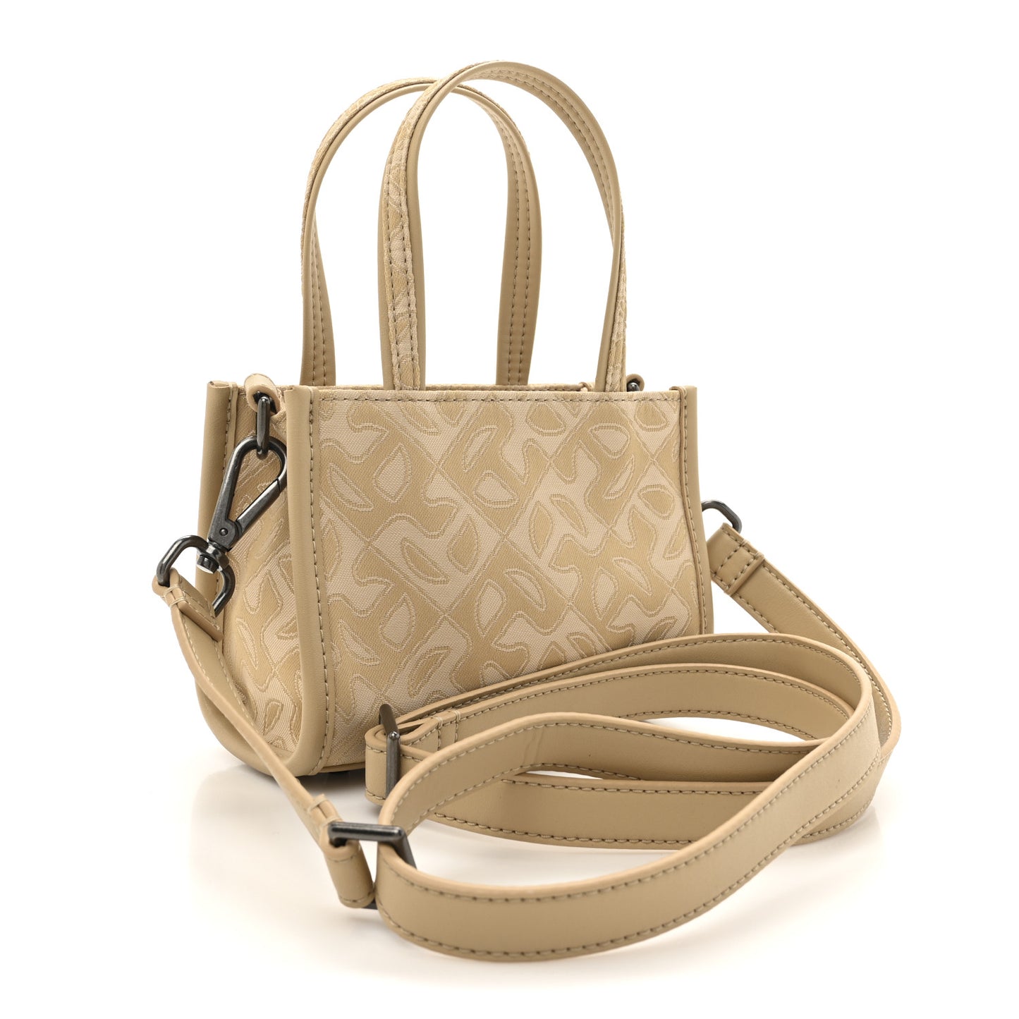 Monogram Jacquard Small Shopping Bag Cream