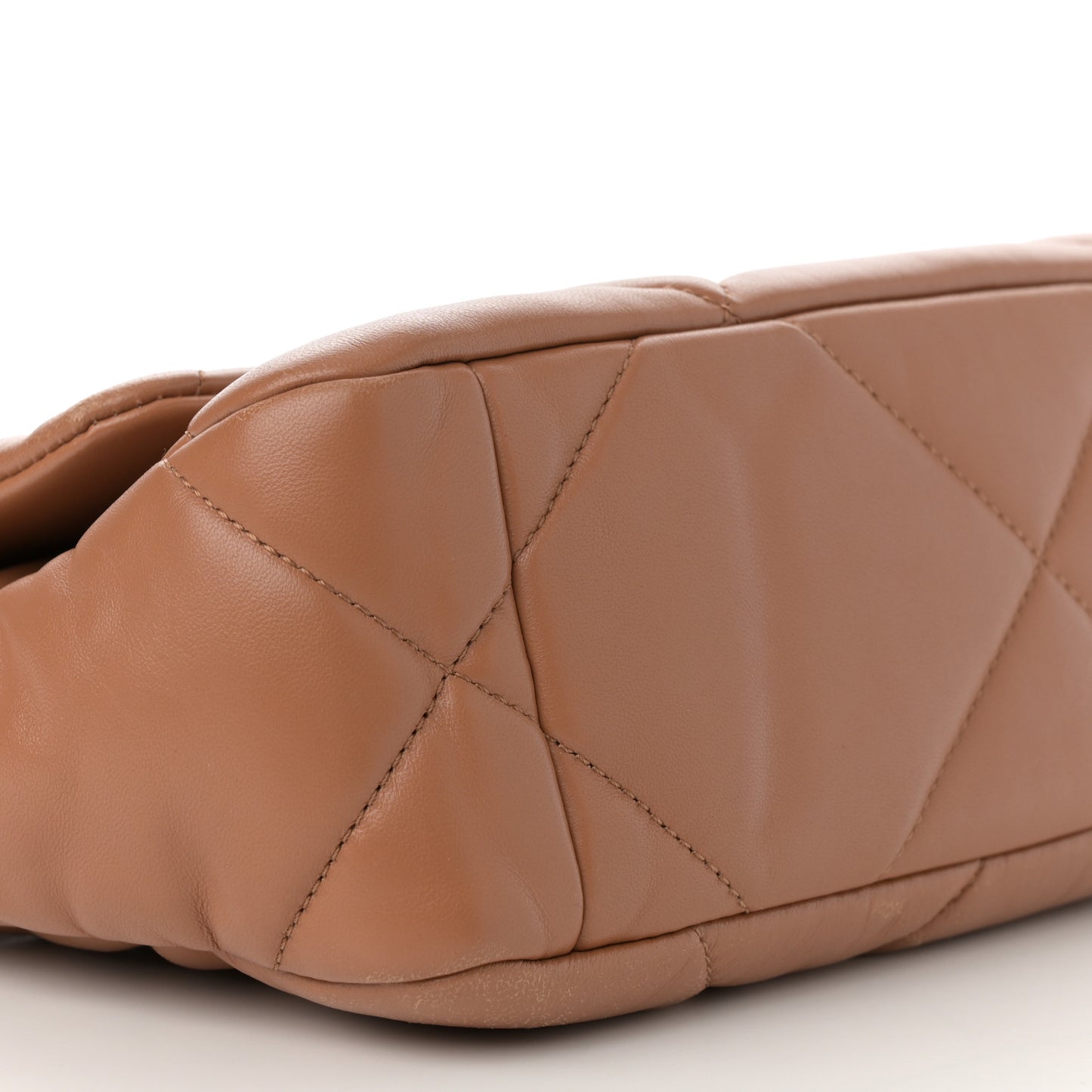 Lambskin Quilted Medium Chanel 19 Flap Brown