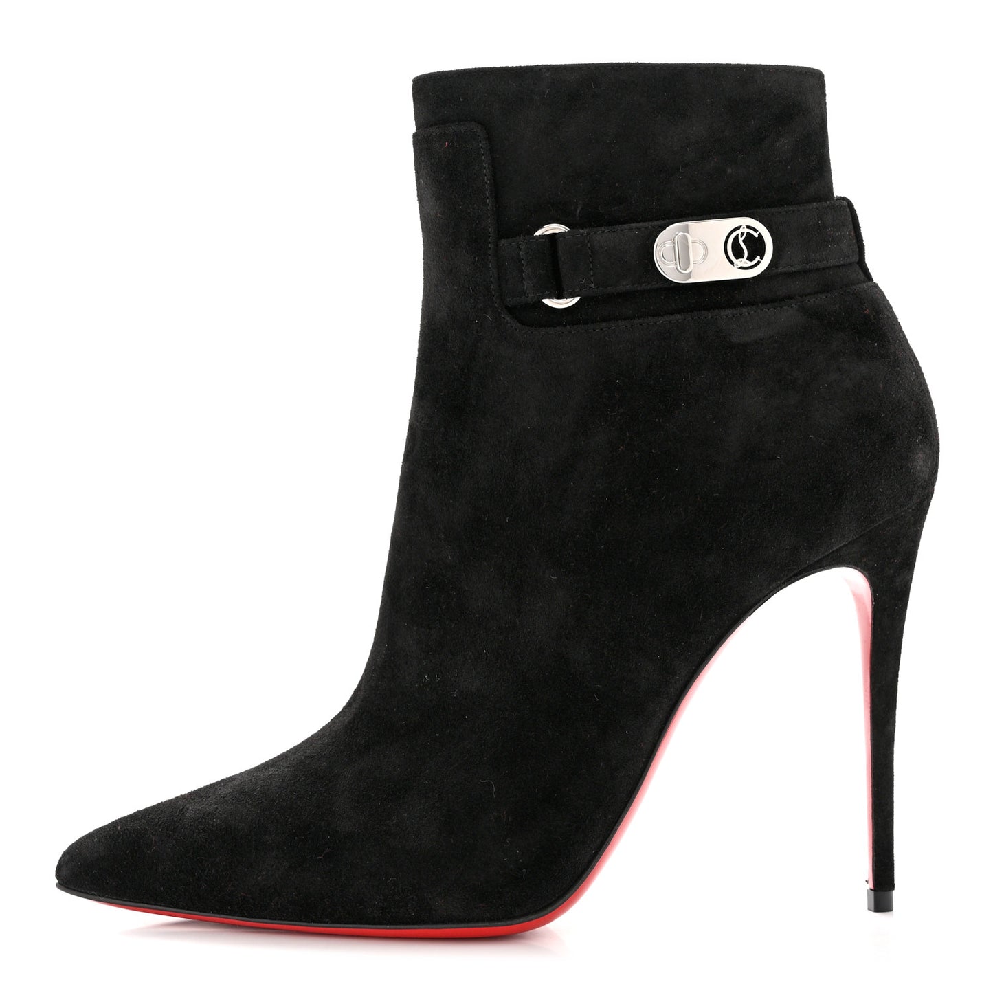 Suede Calfskin Lock So Kate Booty 100 Ankle Booties 37 Black