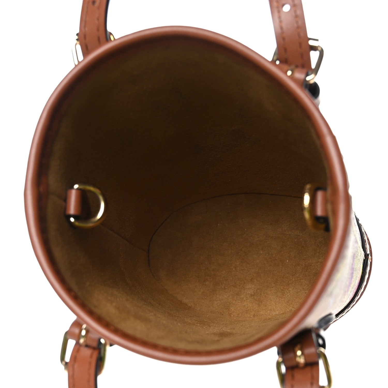 Louis Vuitton Metallic Monogram LV Garden Nano Bucket Bag Gold 5 of 9