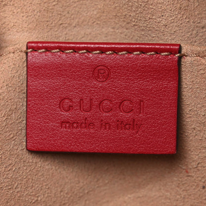 Gucci Calfskin Matelasse Small GG Marmont Chain Shoulder Bag Hibiscus Red 6 of 11