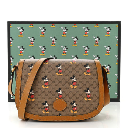 Gucci X DISNEY Mini Vintage GG Supreme Monogram Mickey Mouse Small Flap Messenger Bag Beige Vintage Sun Oil 11 of 11