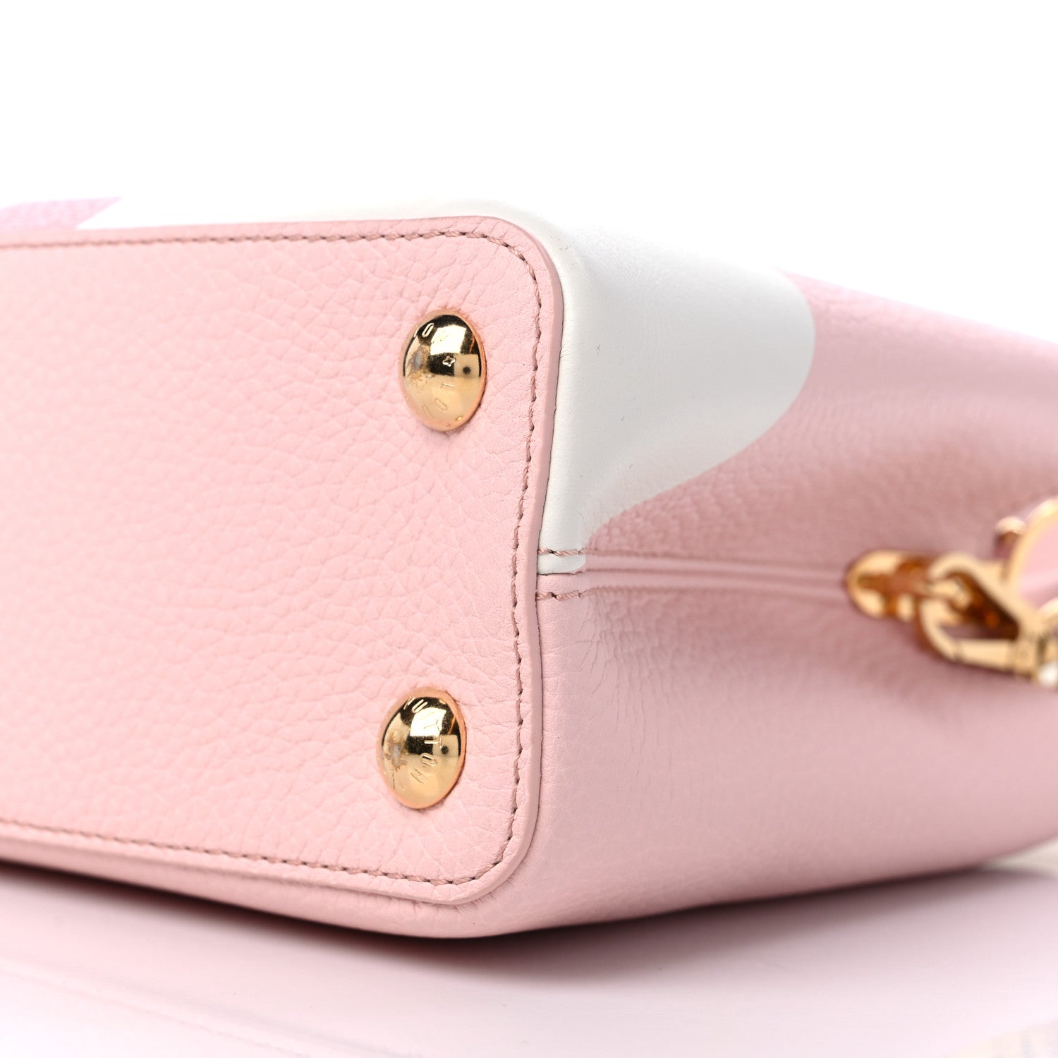 Louis Vuitton Taurillon Monogram Flower Capucines BB Pink Creme 8 of 8