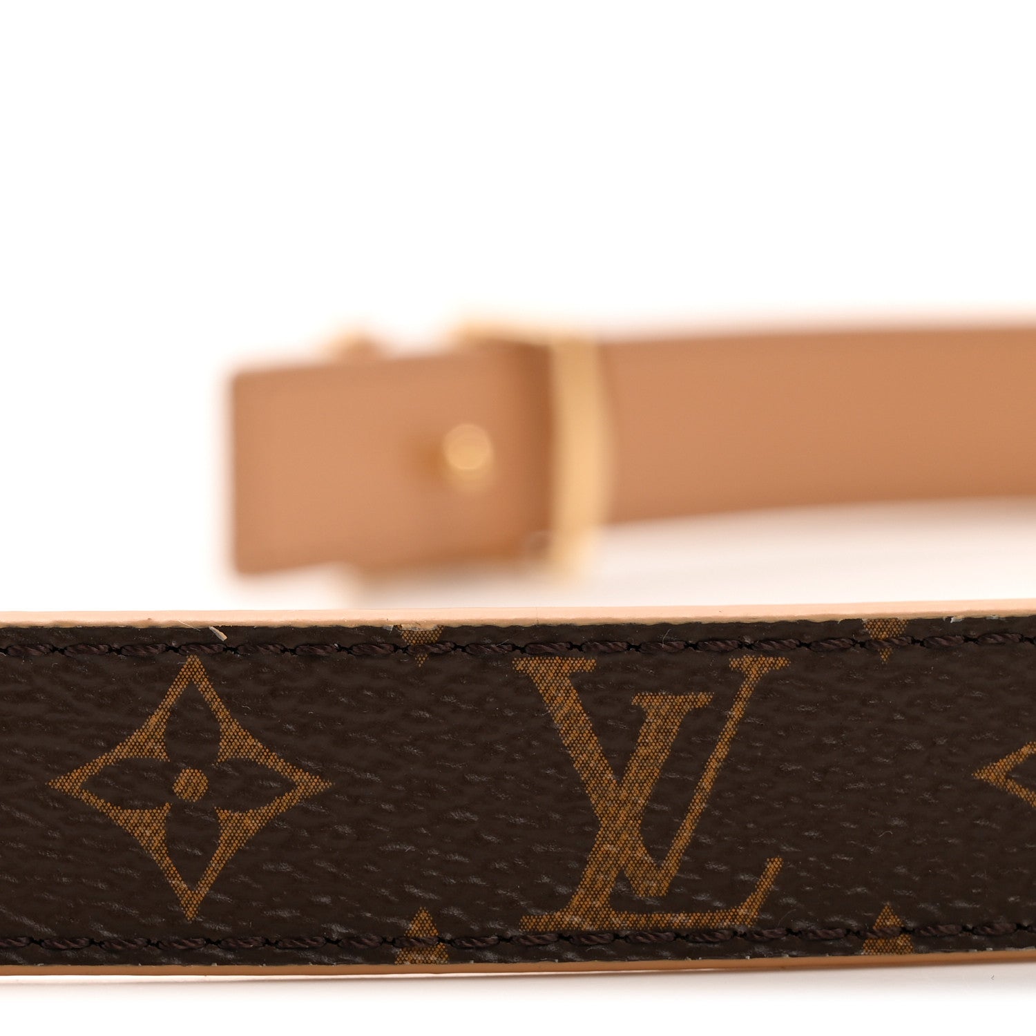 Louis Vuitton Calfskin Monogram 20mm LV Iconic Reversible Belt 85