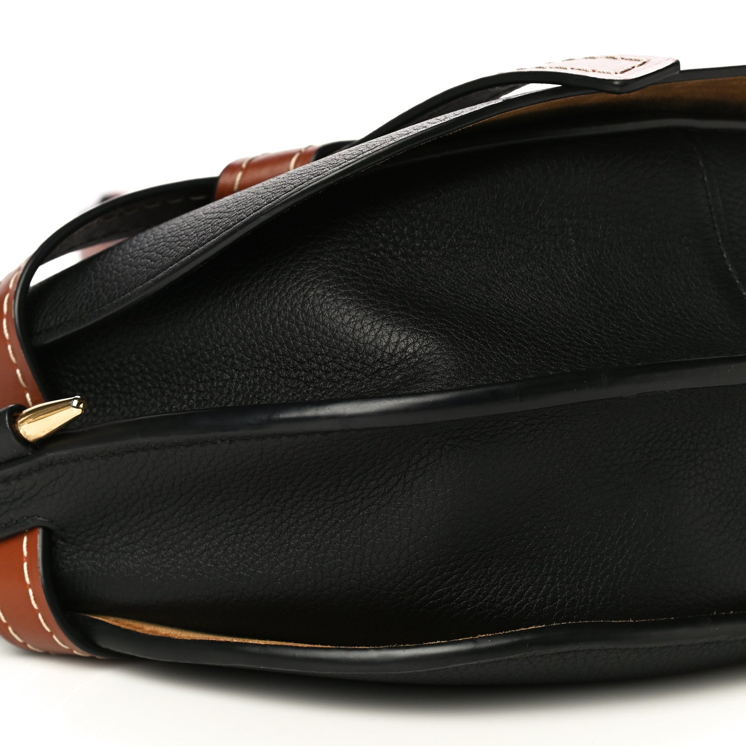 Loewe Grained Calfskin Small Gate Crossbody Bag Pecan Black 8 of 14