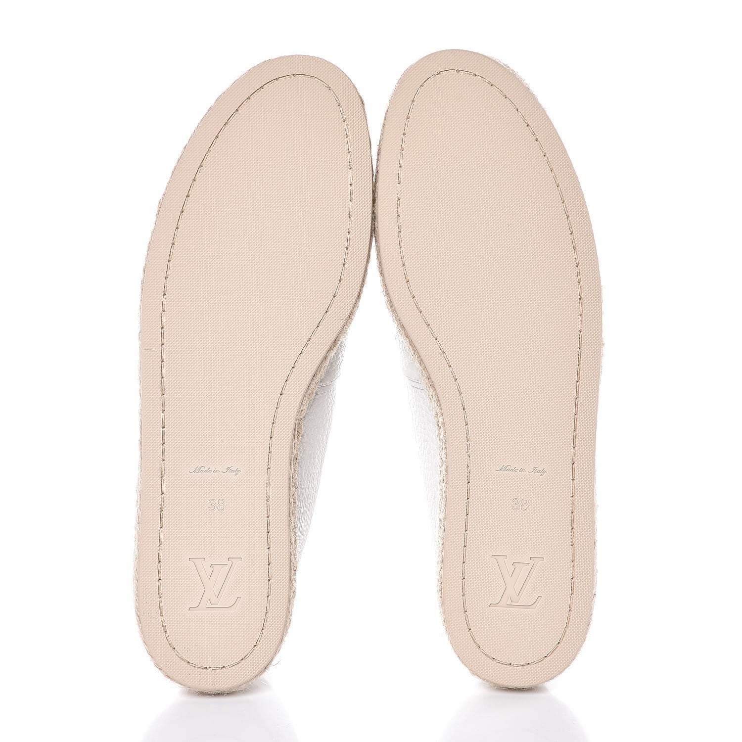 Louis Vuitton Calfskin Tropical Bloom Espadrille Flat 38 White 5 of 11