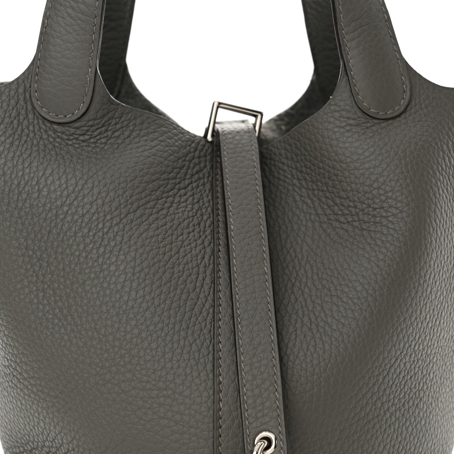 Hermes Taurillon Clemence Picotin Lock 18 PM Gris Meyer 8 of 13