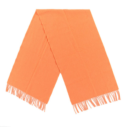 Hermes Cashmere Fringe Scarf Orange 2 of 4