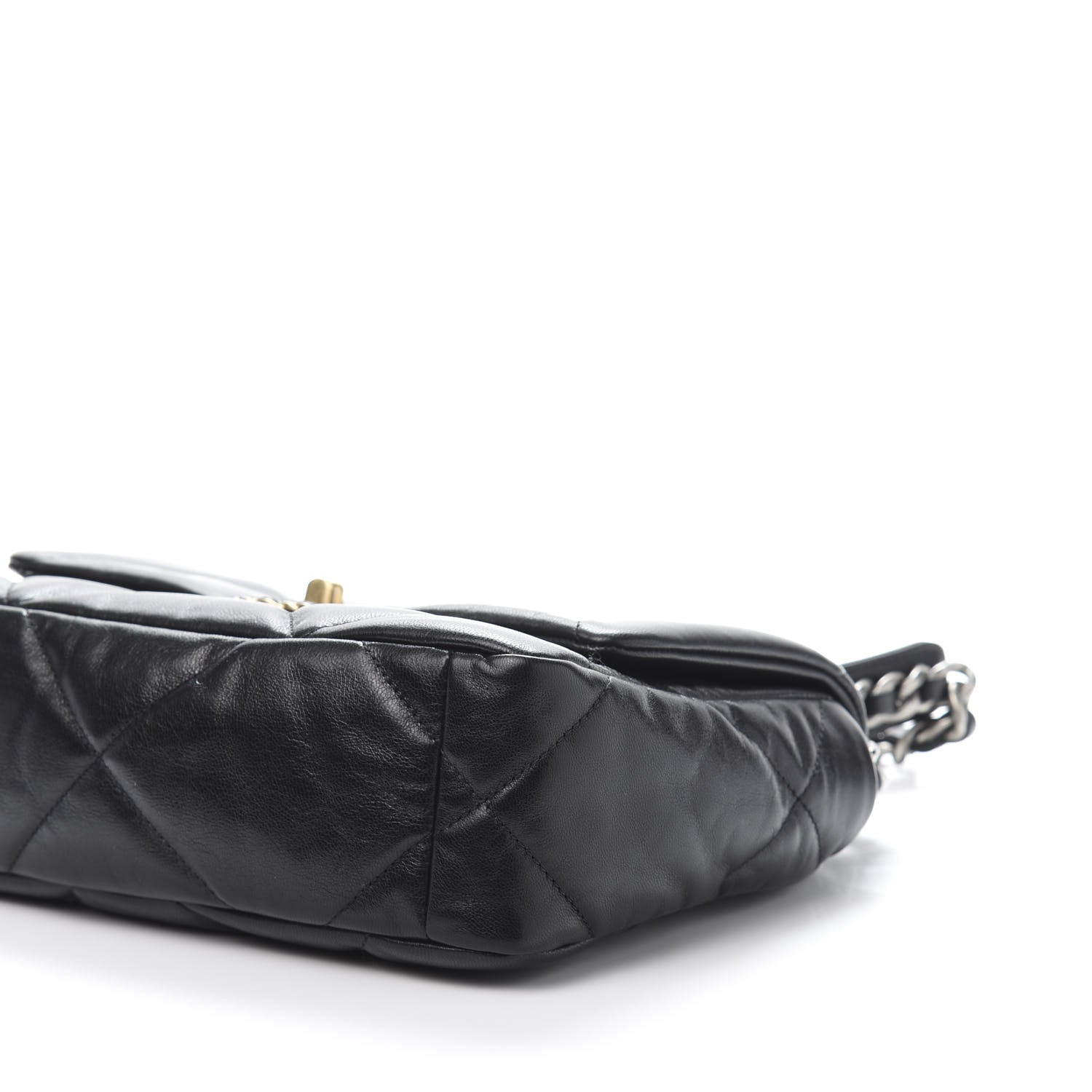 Chanel Goatskin Quilted Medium 19 Flap Black 9 of 12