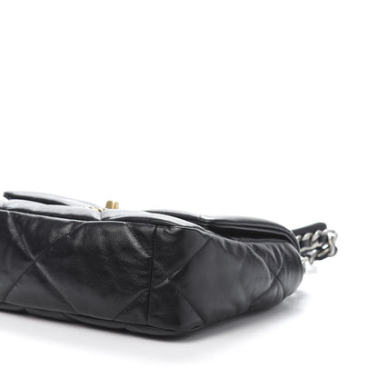 Chanel Goatskin Quilted Medium 19 Flap Black 9 of 12