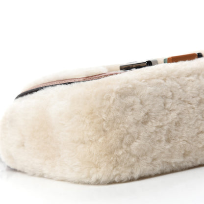 Fendi Shearling Vitello Dolce 3Baguette Shoulder Bag Beige 6 of 10