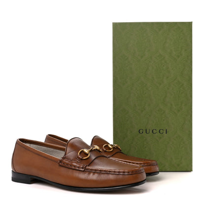 Gucci Betis Glamour Calfskin Womens 1953 Horsebit Loafers 39 Brown Sugar 9 of 9