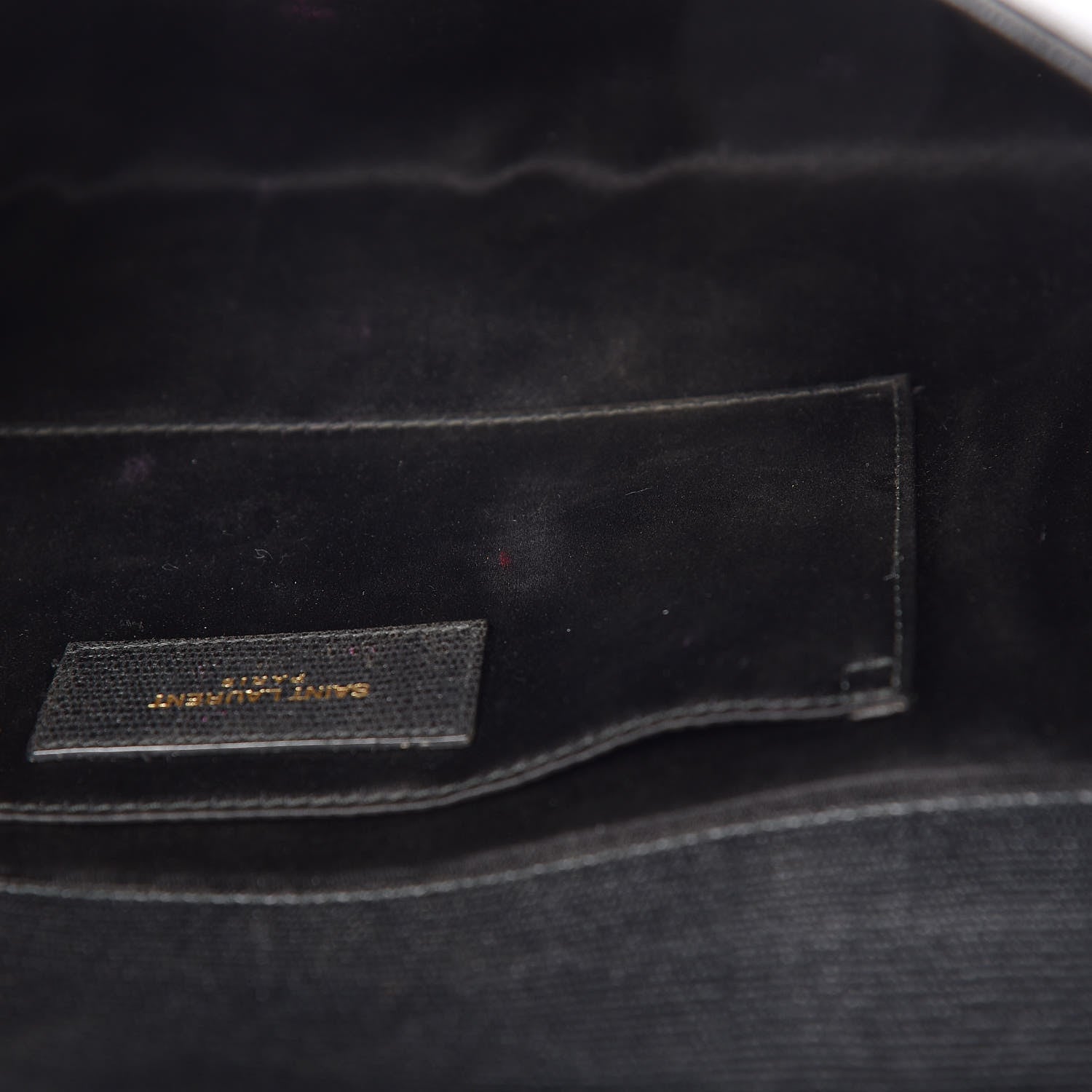 Saint Laurent Textured Calfskin Classic Y Ligne Clutch Black 13 of 15