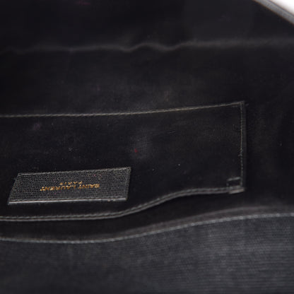 Saint Laurent Textured Calfskin Classic Y Ligne Clutch Black 13 of 15