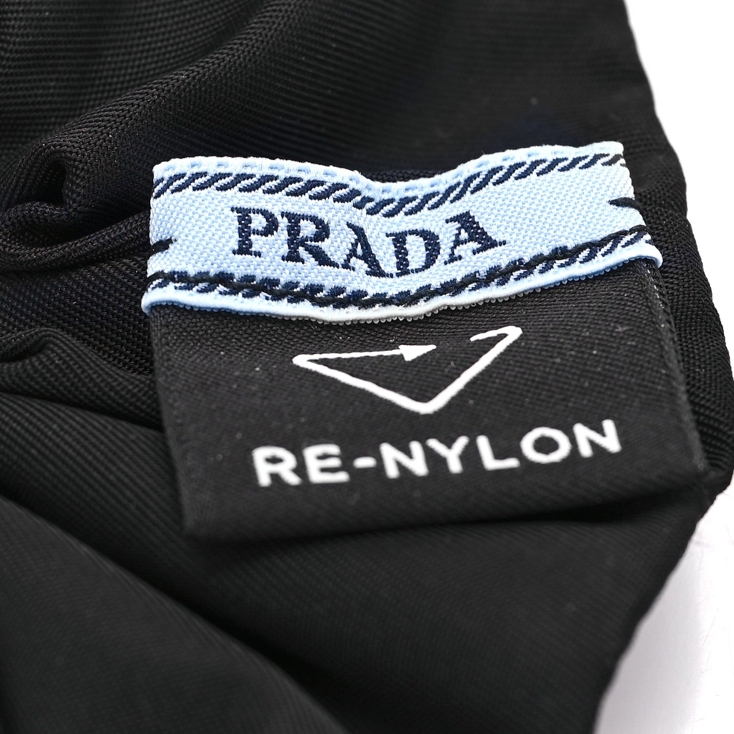 Prada Re-Nylon Metal Logo Scrunchie Black 3 of 3