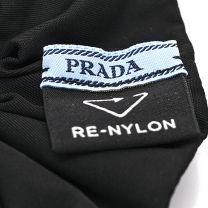 Prada Re-Nylon Metal Logo Scrunchie Black 3 of 3