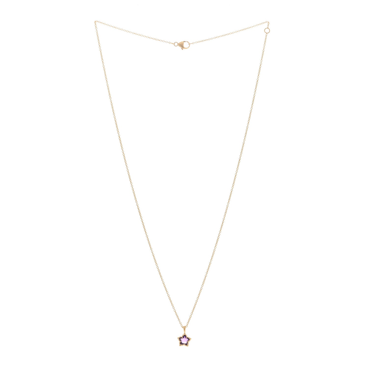 David Yurman 18K Yellow Gold Amethyst Cable Collectibles Kids Star Charm Pendant Necklace 2 of 3