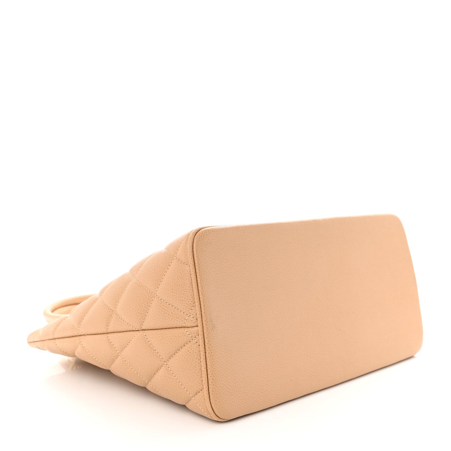 Caviar Quilted Medallion Tote Beige