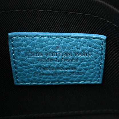 Louis Vuitton Taurillon Monogram Triangle Messenger Turquoise 6 of 9