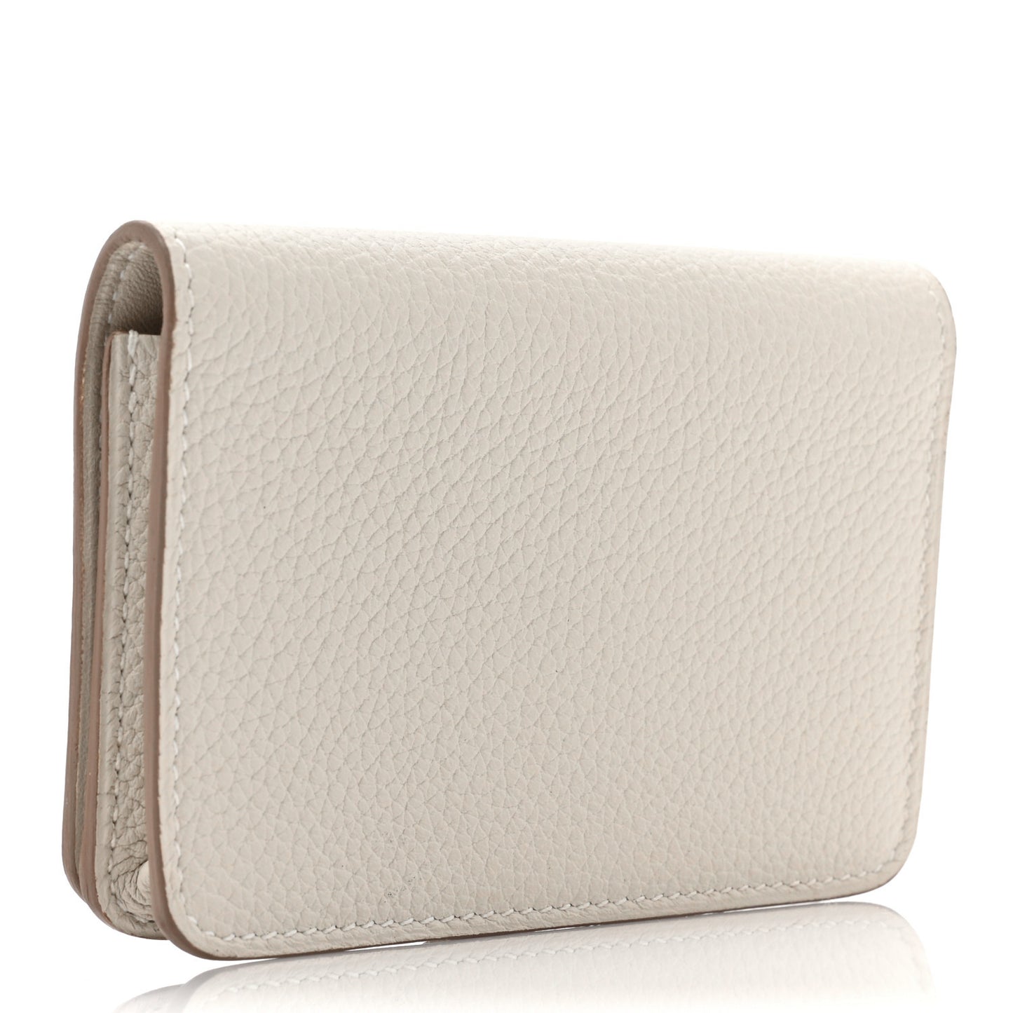 Togo Dogon Card Case Gris Perle