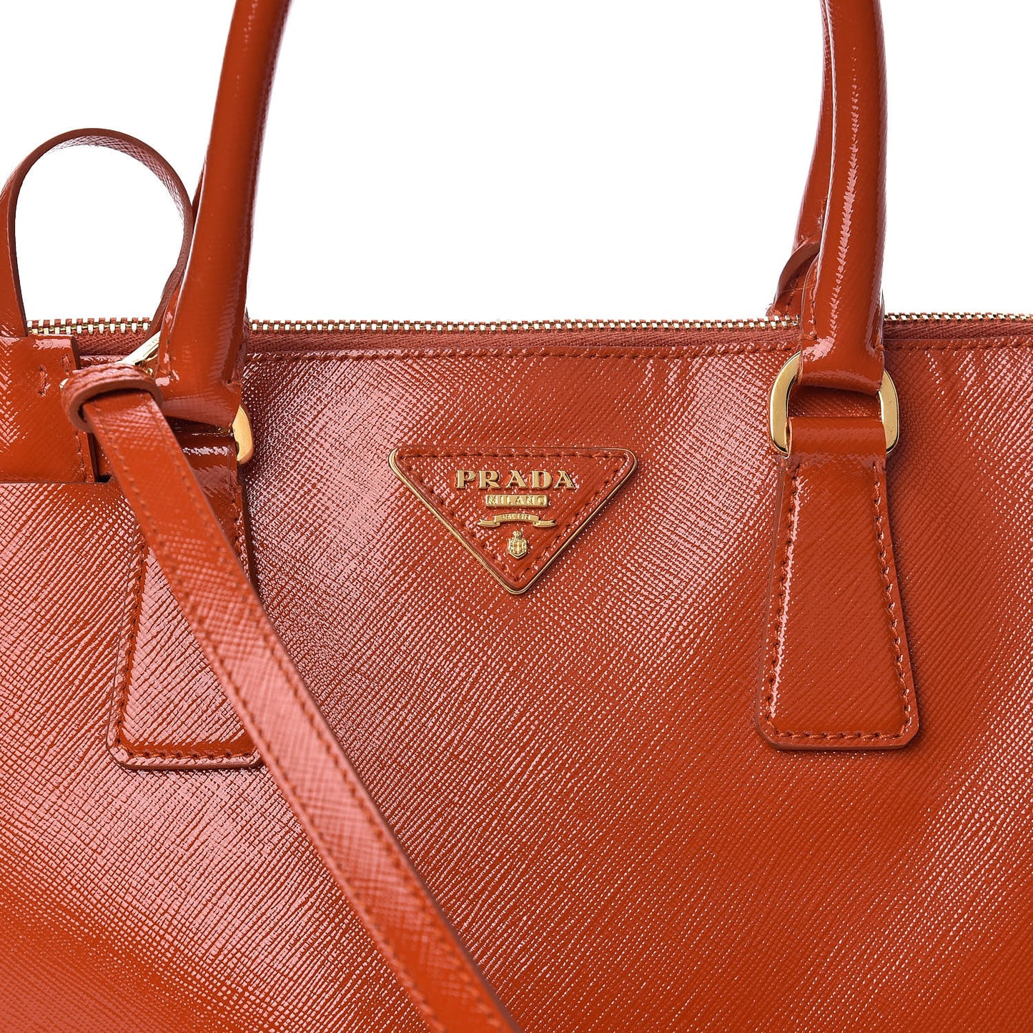 Saffiano Vernice Medium Promenade Tote Arancio
