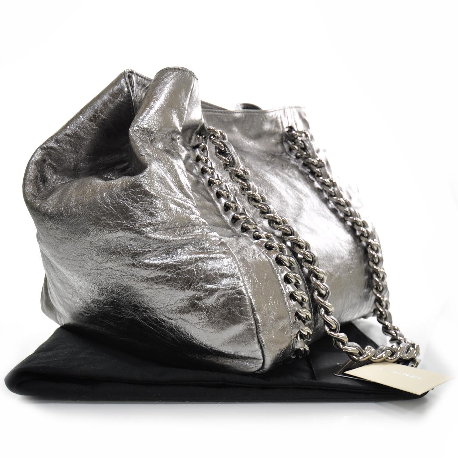 Chanel Leather XL Modern Chain Tote Metallic 2 of 11
