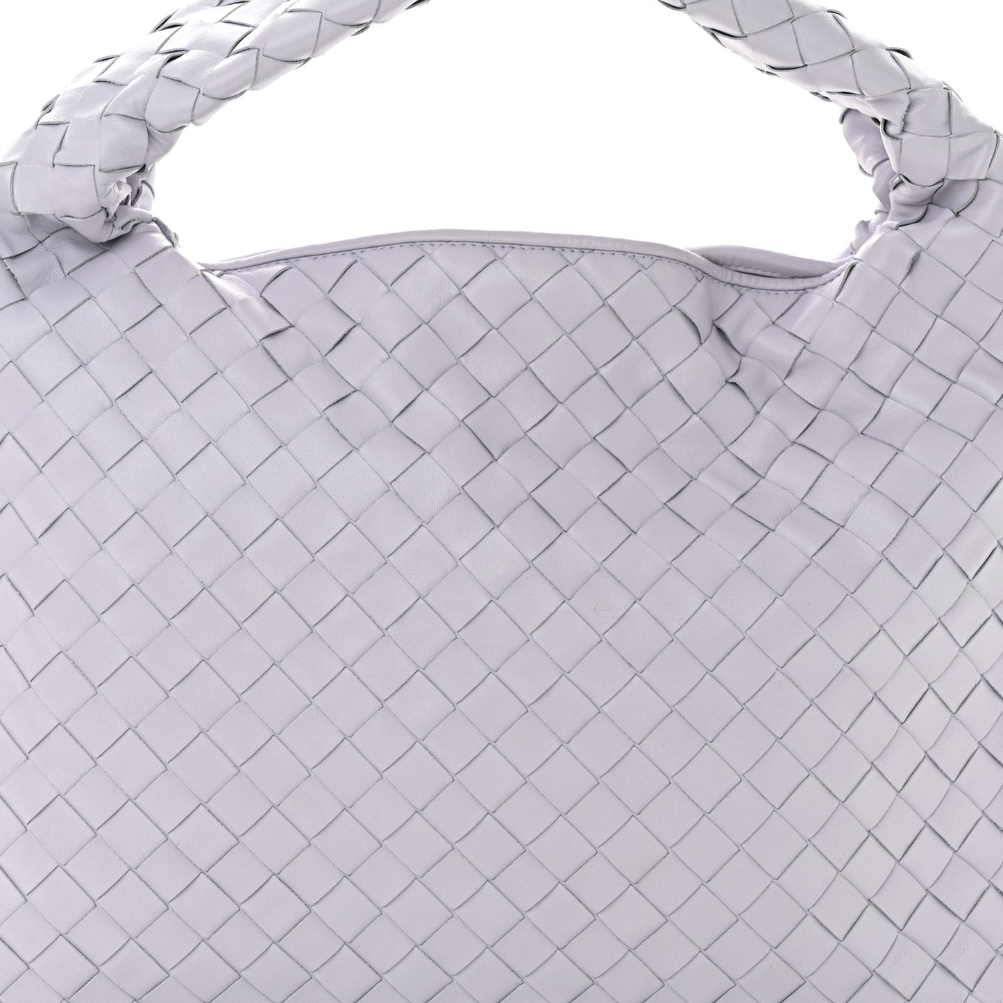 Calfskin Intrecciato Small Hop Oyster Lilac
