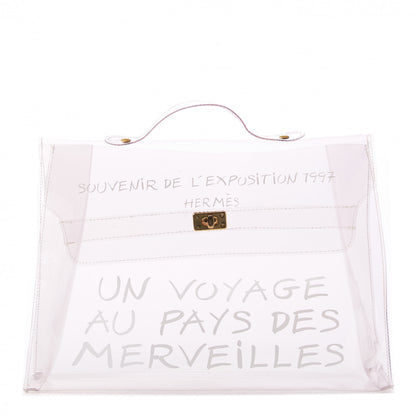 Hermes Vinyl Souvenir De L'Exposition Kelly Transparent 1 of 6