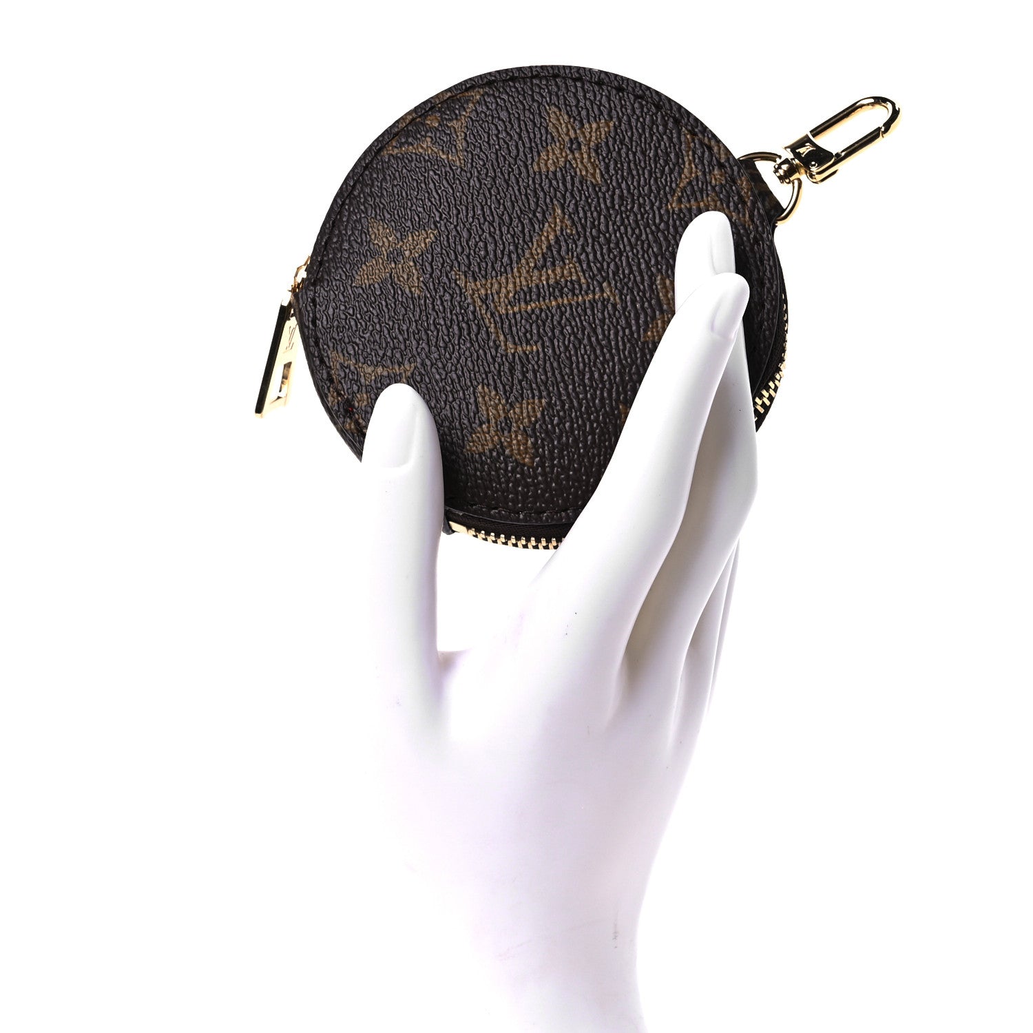 Louis Vuitton Monogram OnTheGo East West Round Coin Purse Red 2 of 6