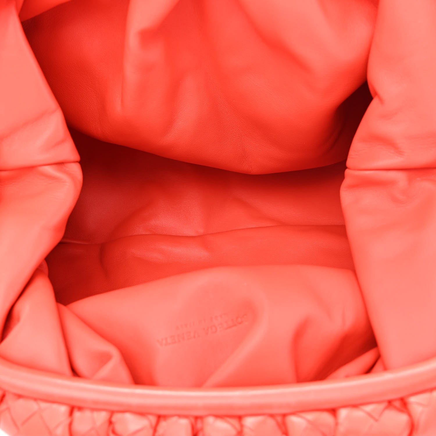 Bottega Veneta Nappa Maxi Intrecciato The Pouch Oversized Clutch Bright Red 5 of 9