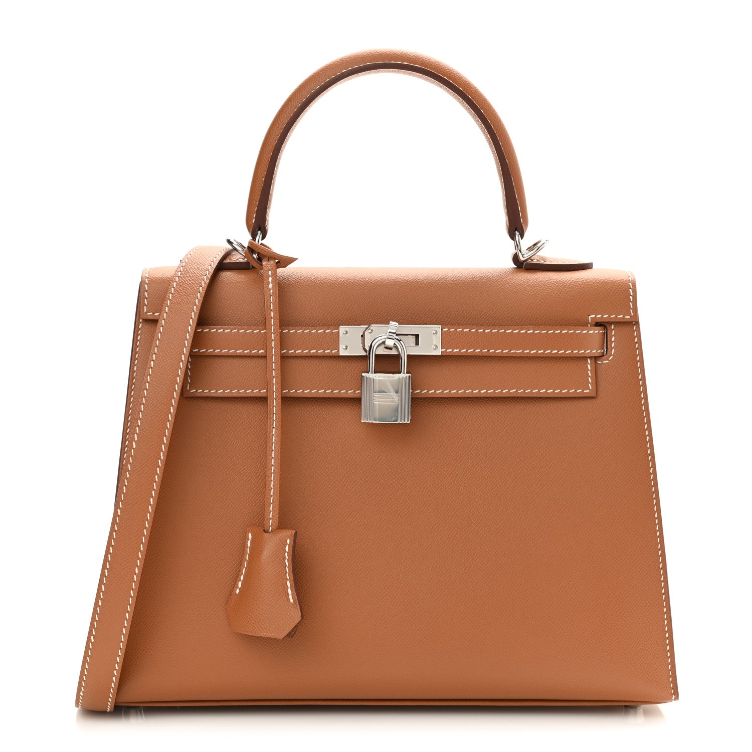Hermes Madame Calfskin Kelly Sellier 25 Gold 1 of 12