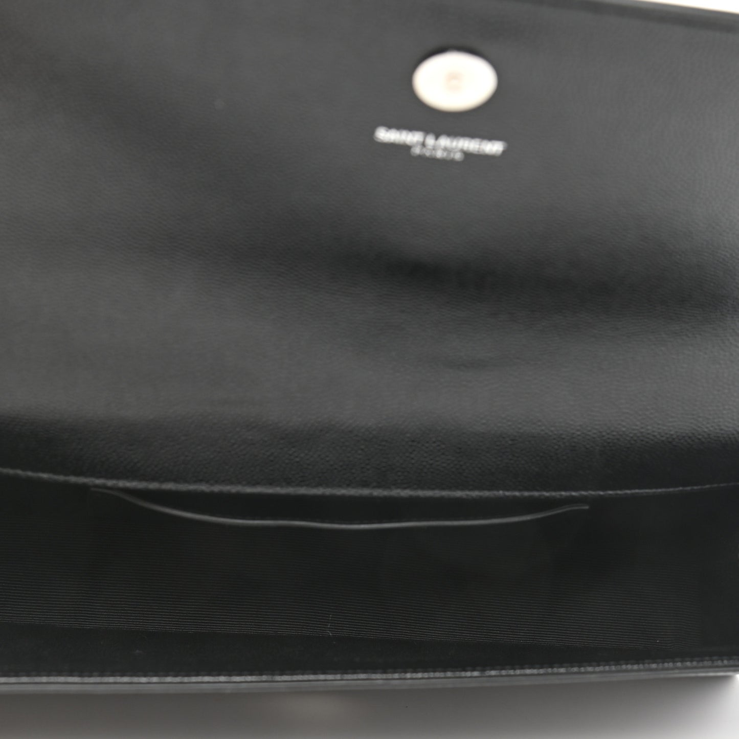 Grain De Poudre Classic Monogram Studded Clutch Black