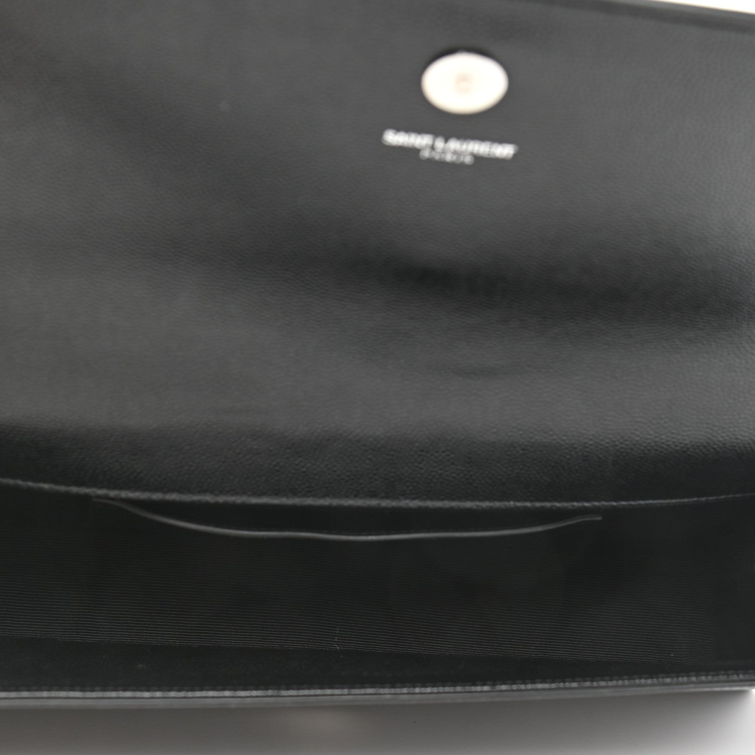 Saint Laurent Grain De Poudre Classic Monogram Studded Clutch Black 5 of 8