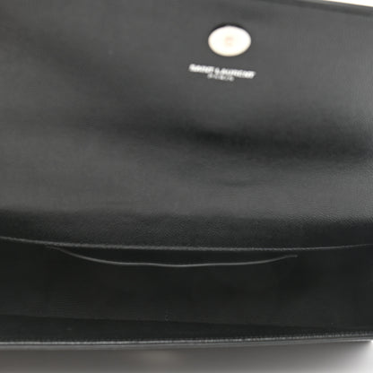 Saint Laurent Grain De Poudre Classic Monogram Studded Clutch Black 5 of 8
