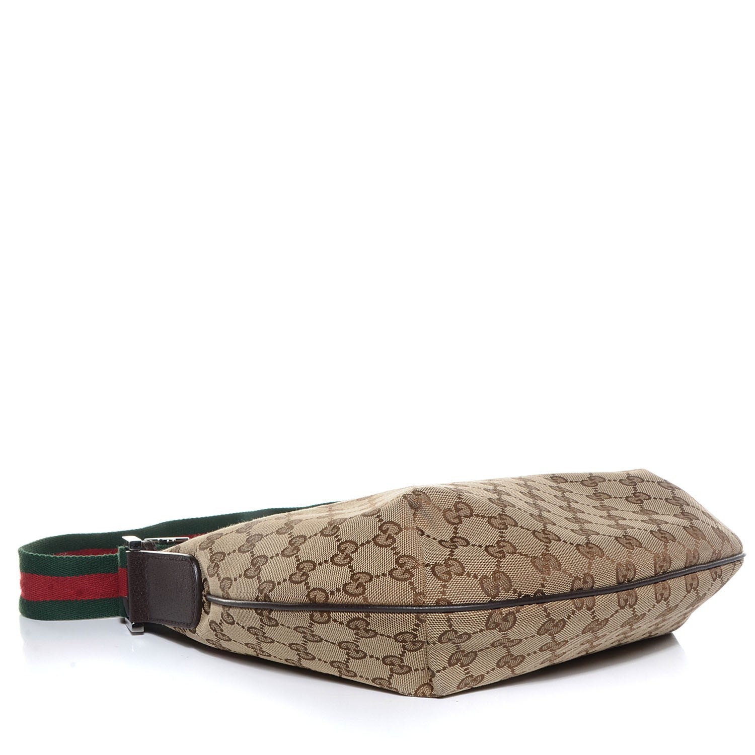 Gucci Monogram Web Medium Half Moon Hobo Dark Brown 4 of 7