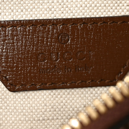 Gucci GG Supreme Monogram Textured Calfskin Retro Interlocking G Belt Bag Beige Ebony Brown Sugar 6 of 10