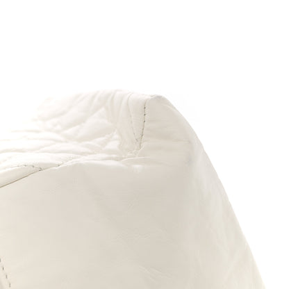 Chanel Aged Calfskin Quilted Double Sided Bowling Bag White 11 of 13